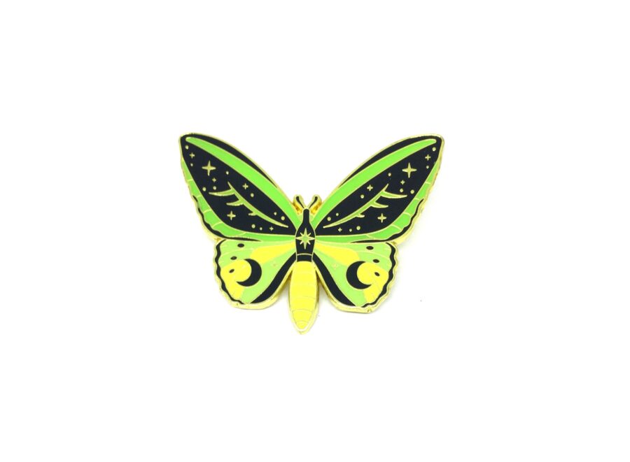 Moon Moth Butterfly Enamel Pin