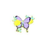 Flower and Butterfly Enamel Pin