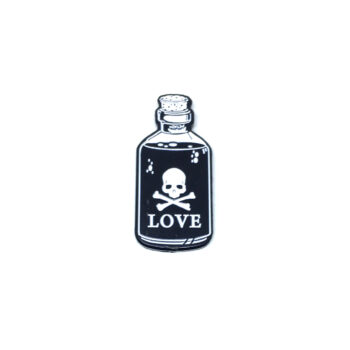 Poison Love Bottle Skull Enamel Pin