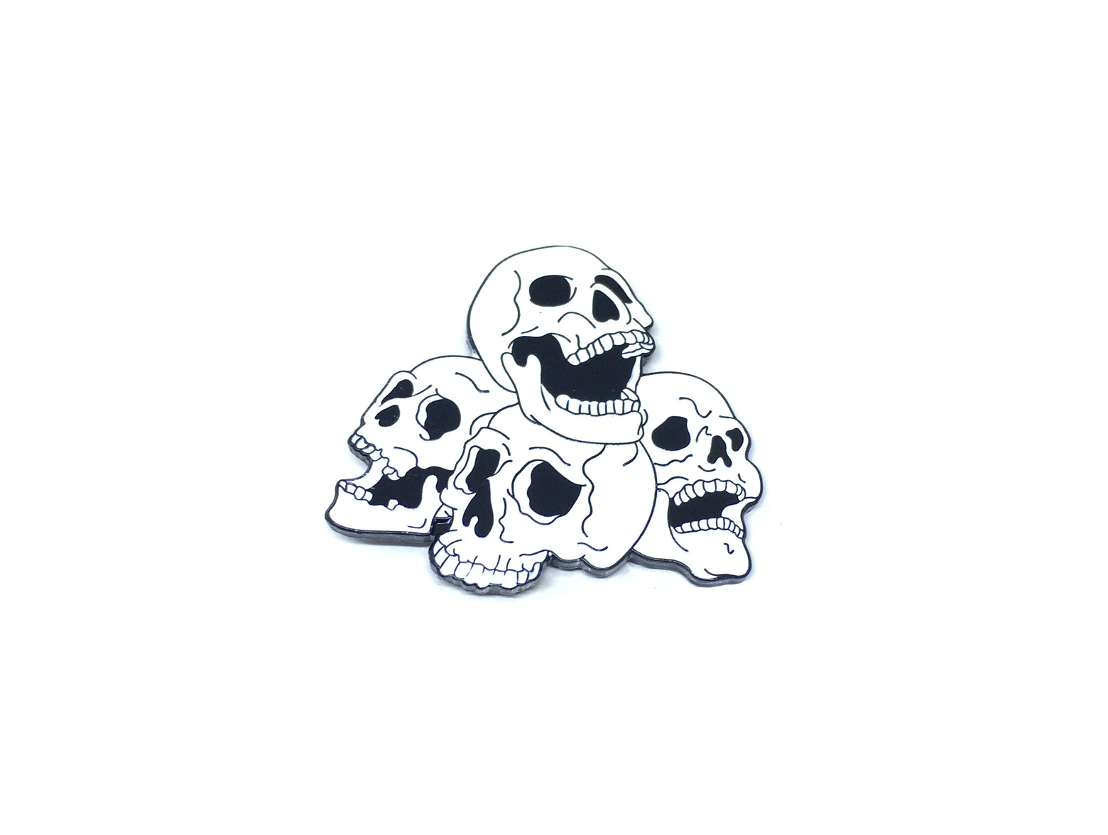 Halloween Pile of Skull Enamel Pin