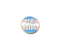 He Him Enamel Pin