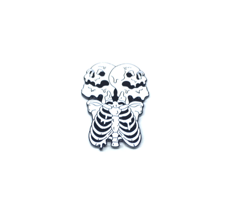 Horror Skeleton Skull Enamel Pin