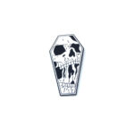 Coffin Skull Enamel Pin