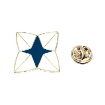 White and Blue Enamel Pin
