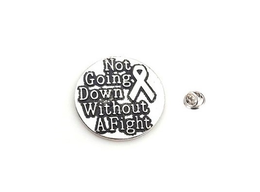 Pewter "Not Going Down Without Fight" Awareness Pin