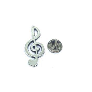 Pewter Treble Clef Music Pin