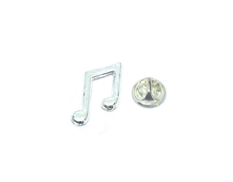 Pewter Beamed Eighth Note Lapel Pin