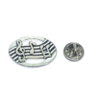 Pewter Music Note Lapel Pin