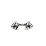Pewter Vintage Dumbbell Pin
