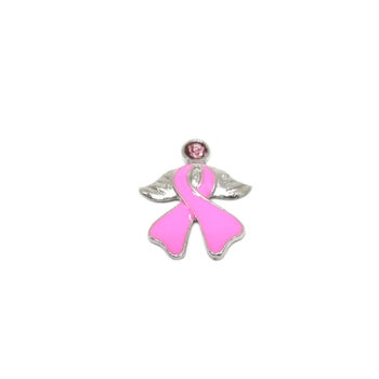 Pink Ribbon Breast Cancer Awareness Angel Pin