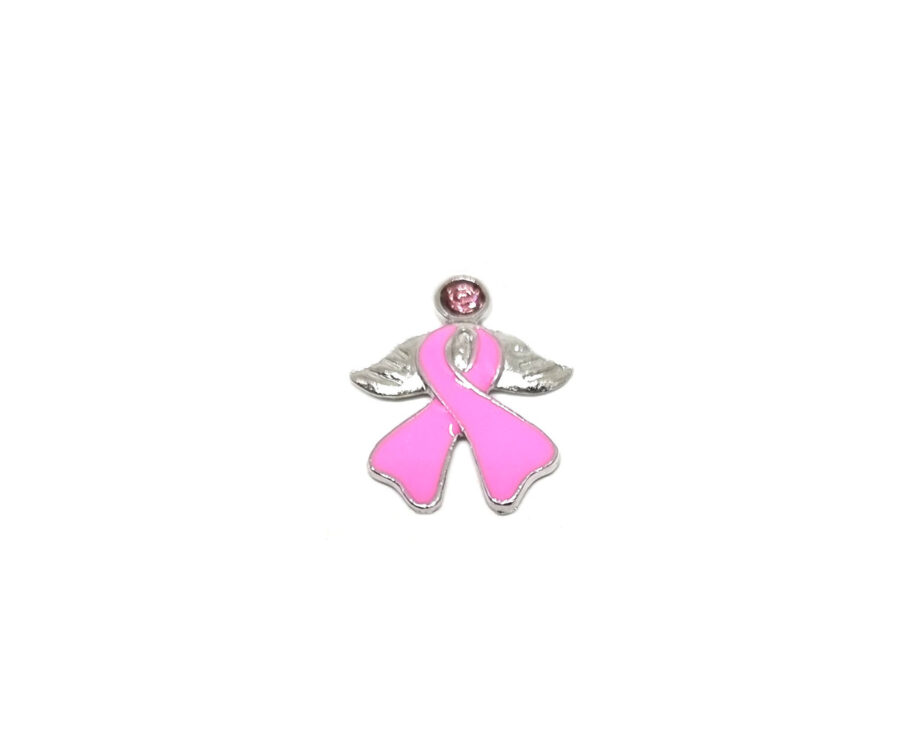 Pink Ribbon Breast Cancer Awareness Angel Pin