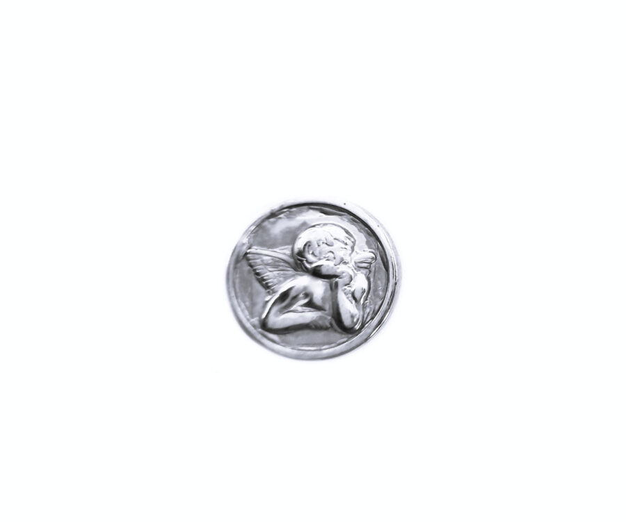 Silver Cherub Pin Badge