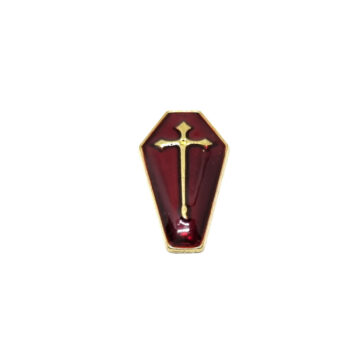 Red Enamel Cross Pin