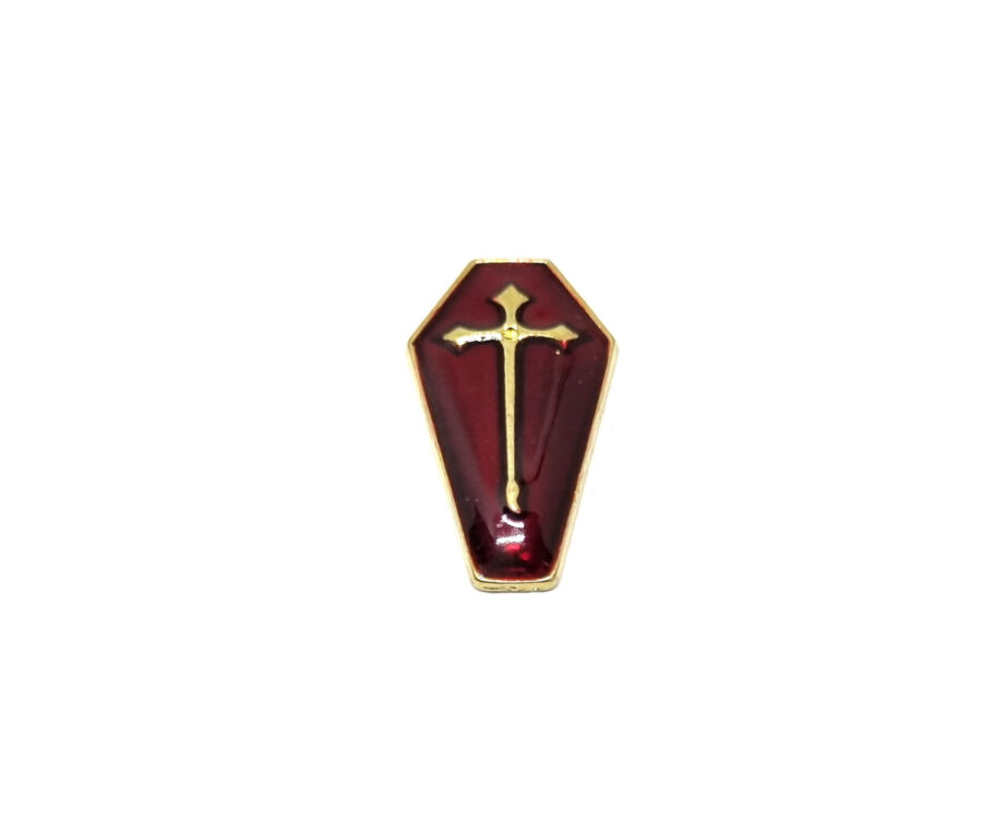 Red Enamel Cross Pin