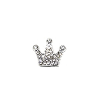 Rhinestone Crown Pin Badge