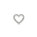 Rhinestone Heart Pin Badge