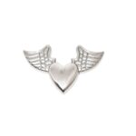 Angel Winged Heart Brooch Pin