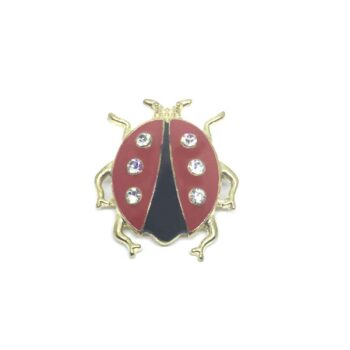 Rhinestone Ladybug Pin