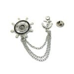 Rhinestone Anchor Brooch Pins