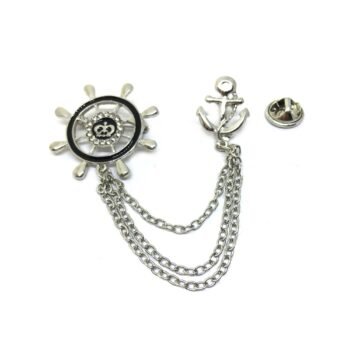 Rhinestone Anchor Brooch Pins