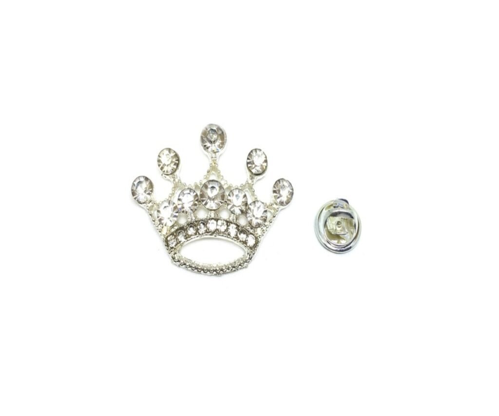 Rhinestone Crown Brooch Pins FINOX