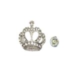Rhinestone Vintage Crown Brooch