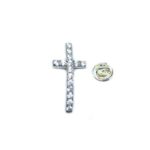 Rhinestone Cross Pin Badge