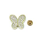 Rhinestone Butterfly Lapel Pins