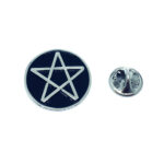 Pentagram Round Lapel Pin