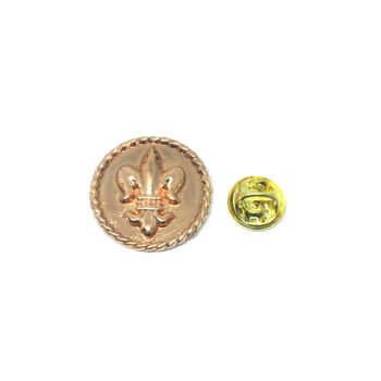 Fleur De Lis Round Pin