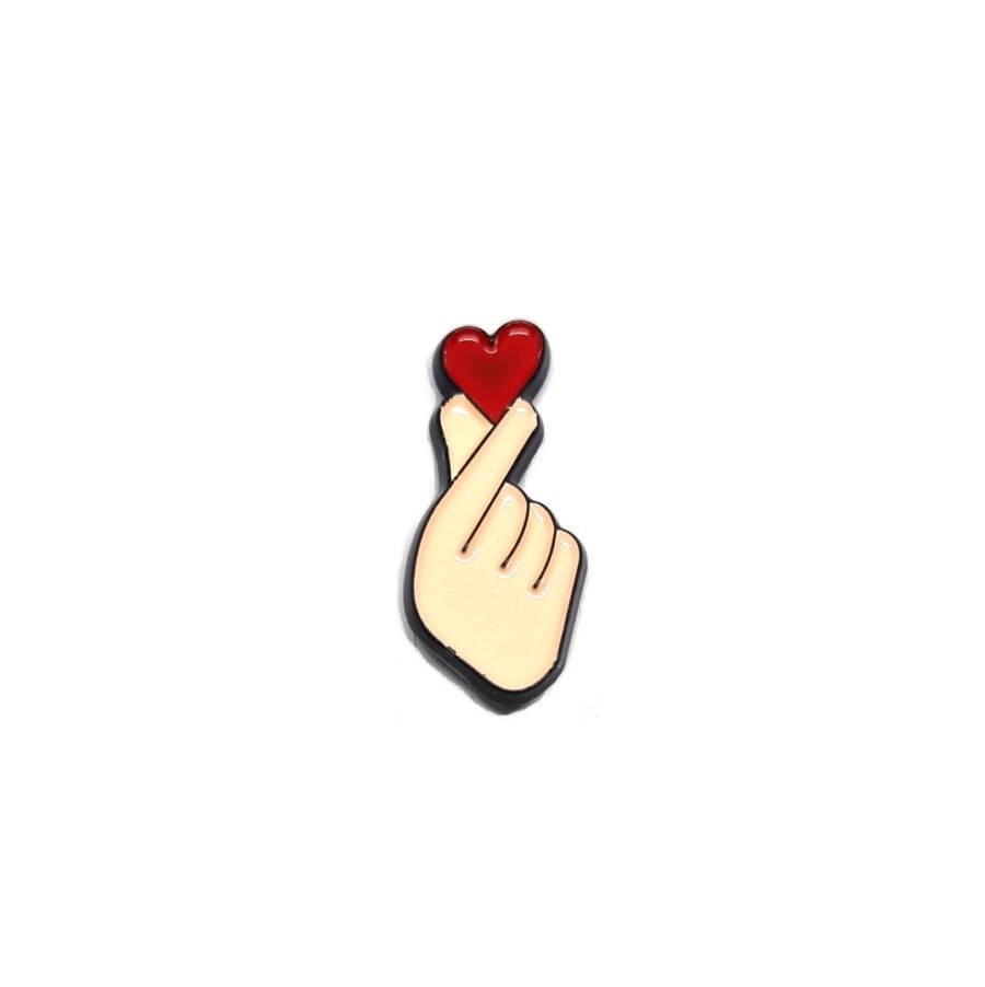 Finger Heart Lapel Pin