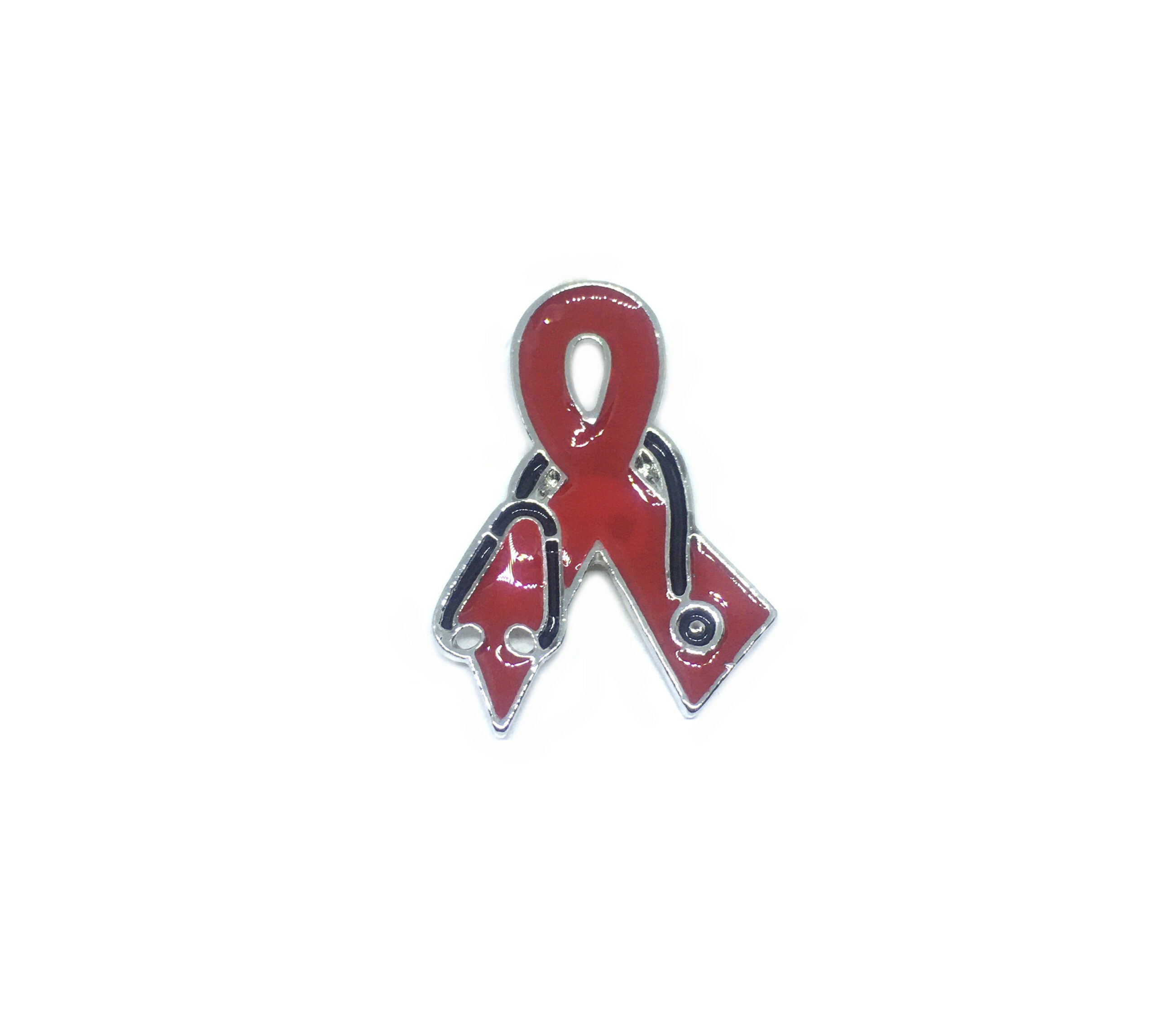 Red Ribbon Lapel Pin