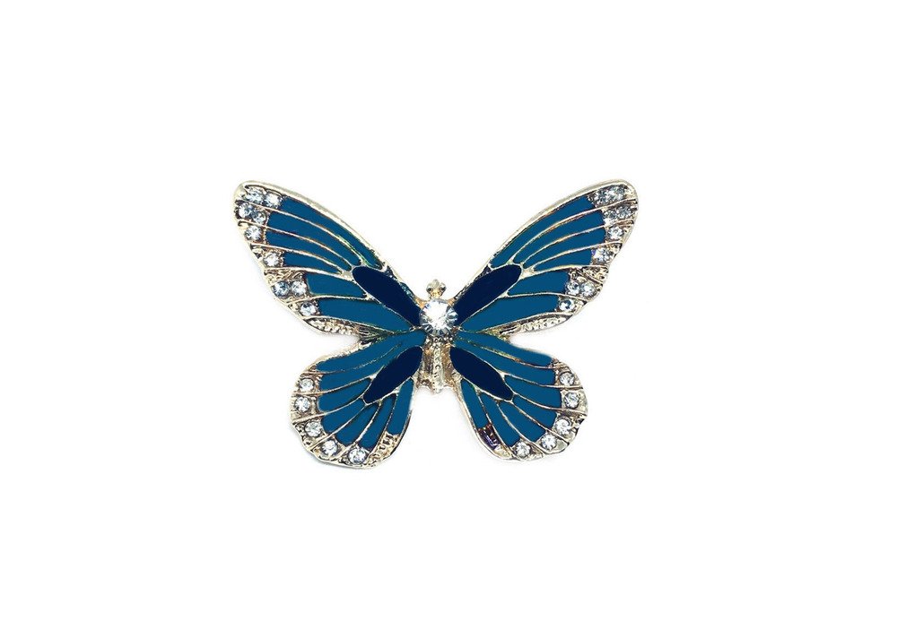 Blue Butterfly Brooch