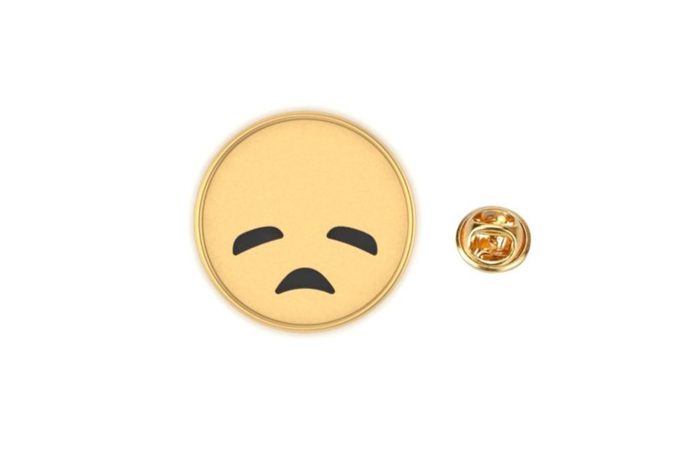 Disappointed Face Emoji Pin