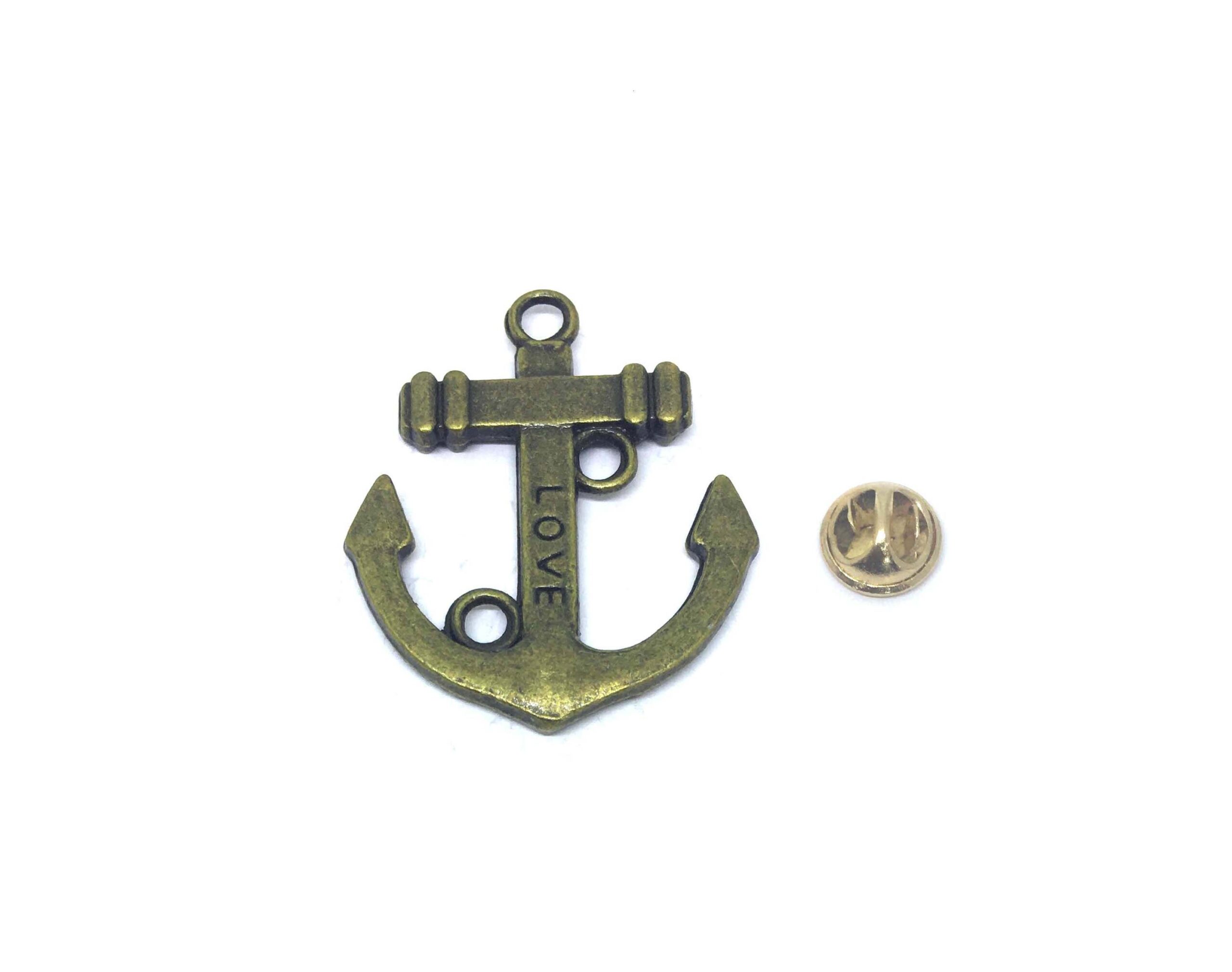 Gold Anchor Lapel Pin