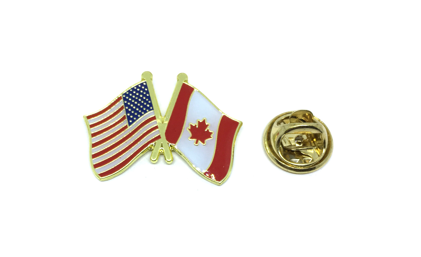 Canada USA Flag Enamel Pin