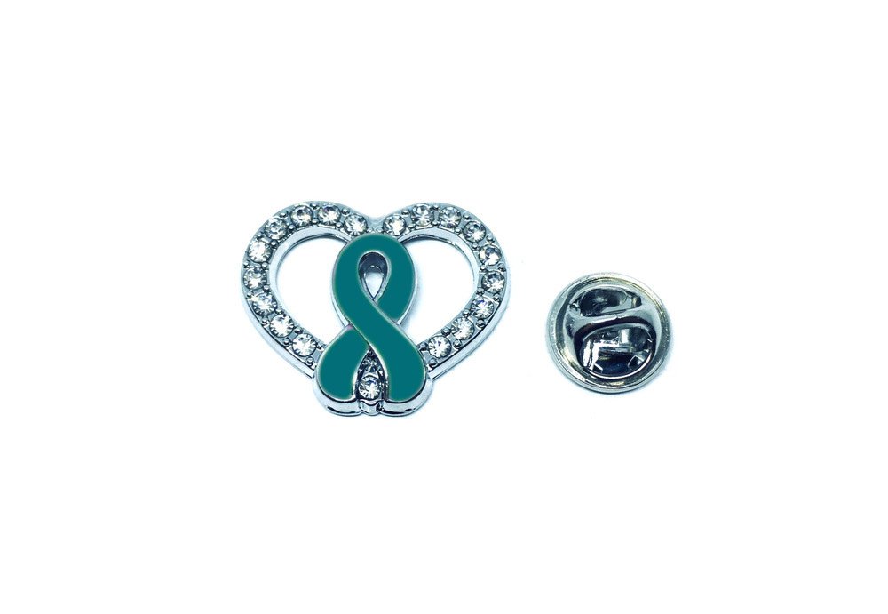 Teal Awareness Ribbon Pin