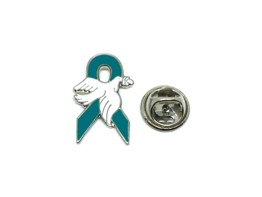 Teal Cancer Lapel Pin