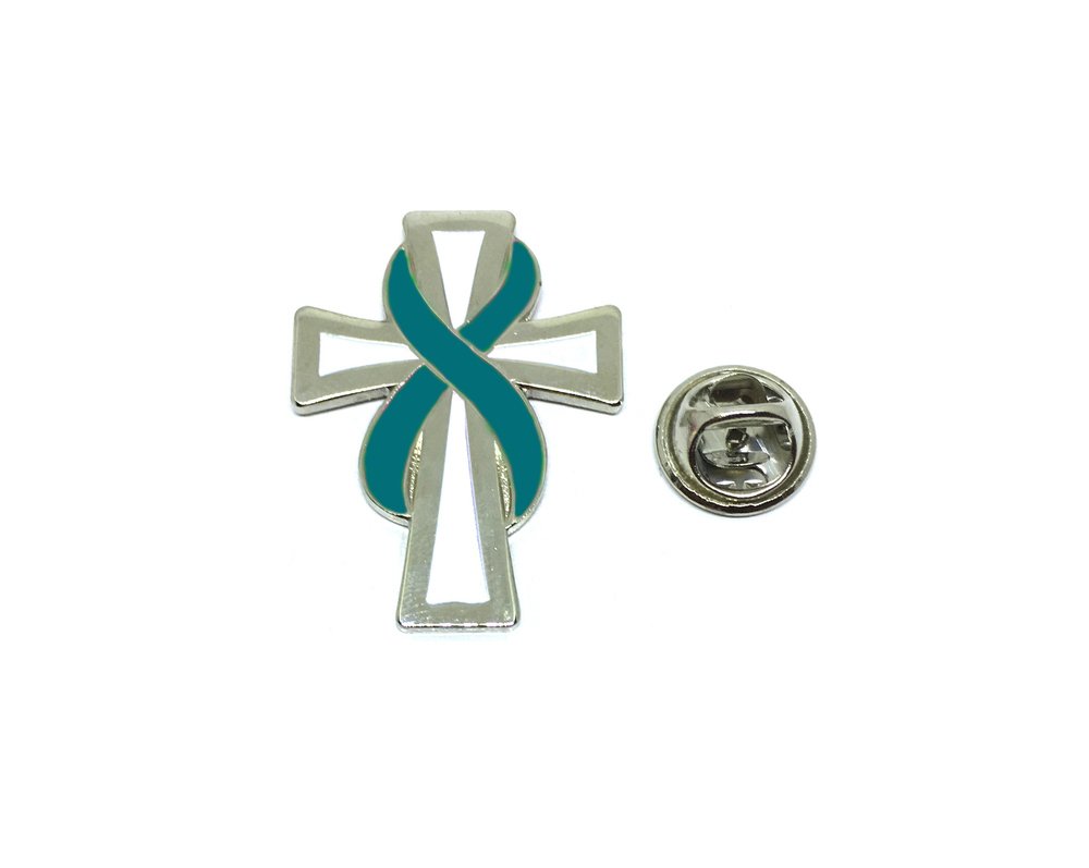 Teal Cancer Awareness Pin