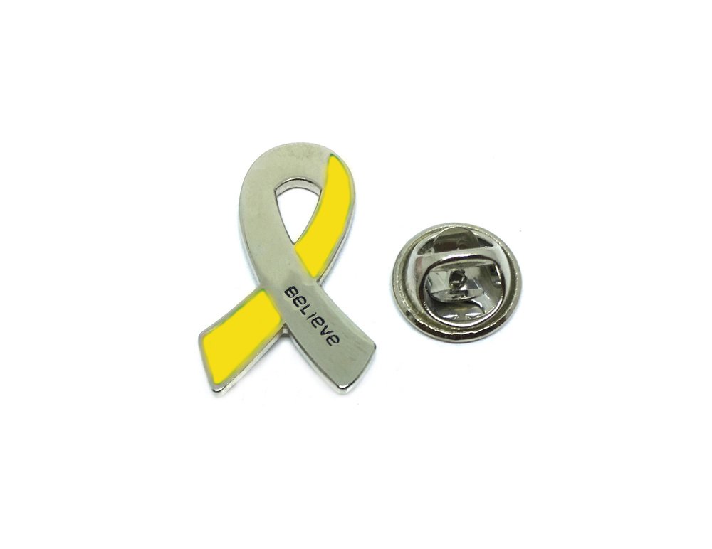 Yellow Ribbon Believe Pin