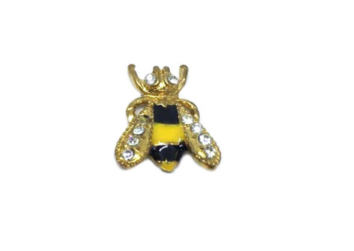 Tiny Rhinestone Bee Pin