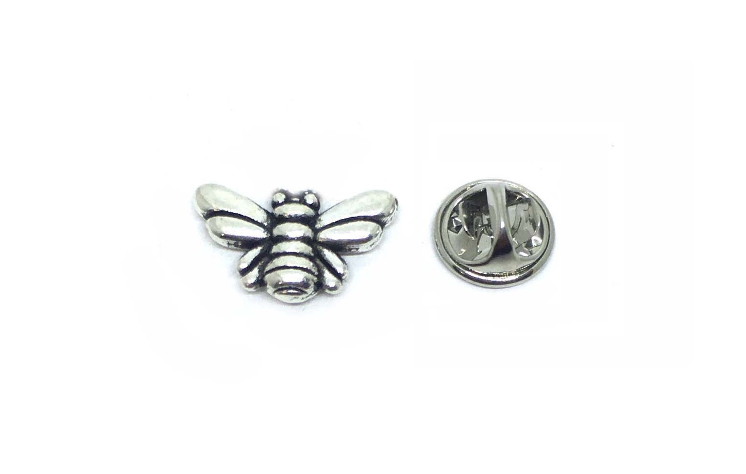 Tiny Silver Bee Pin