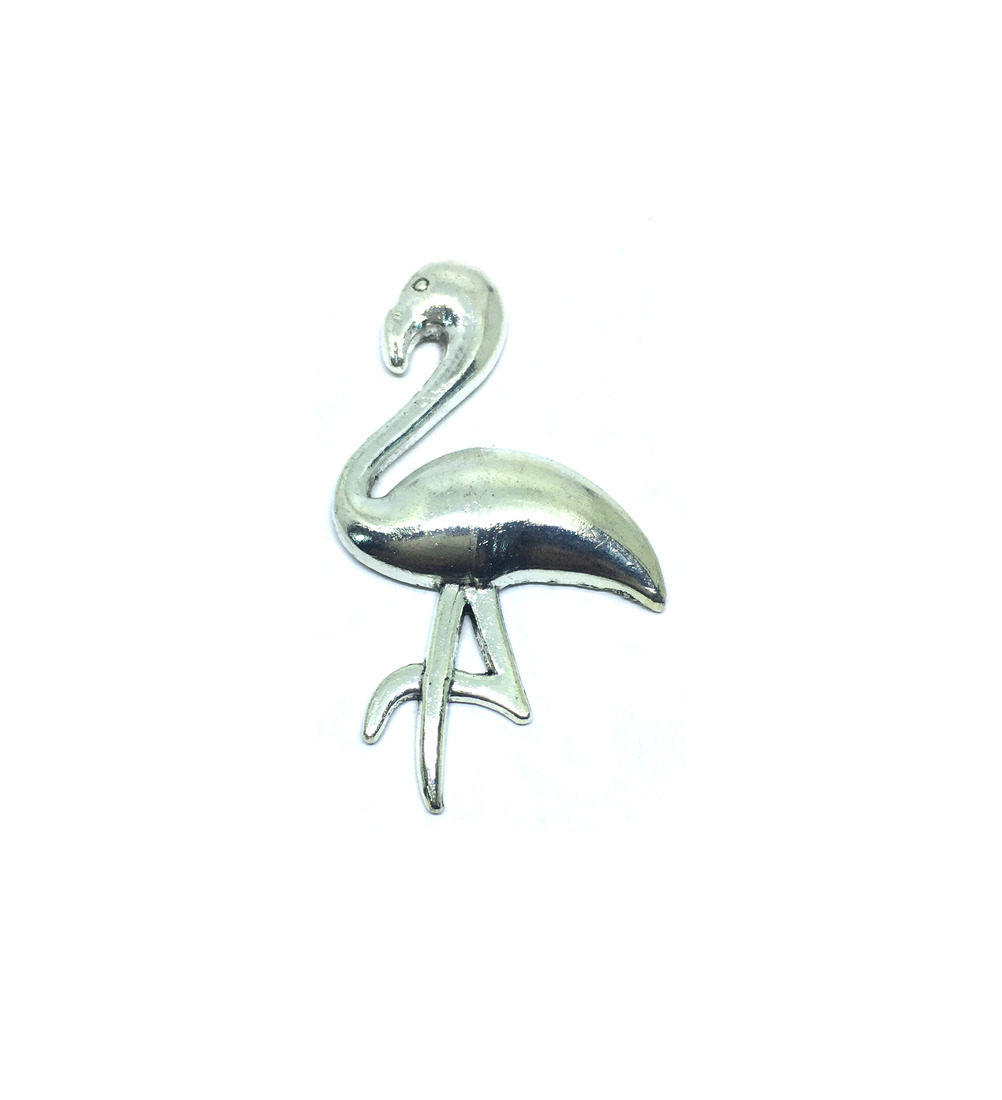 Silver Flamingo Pin