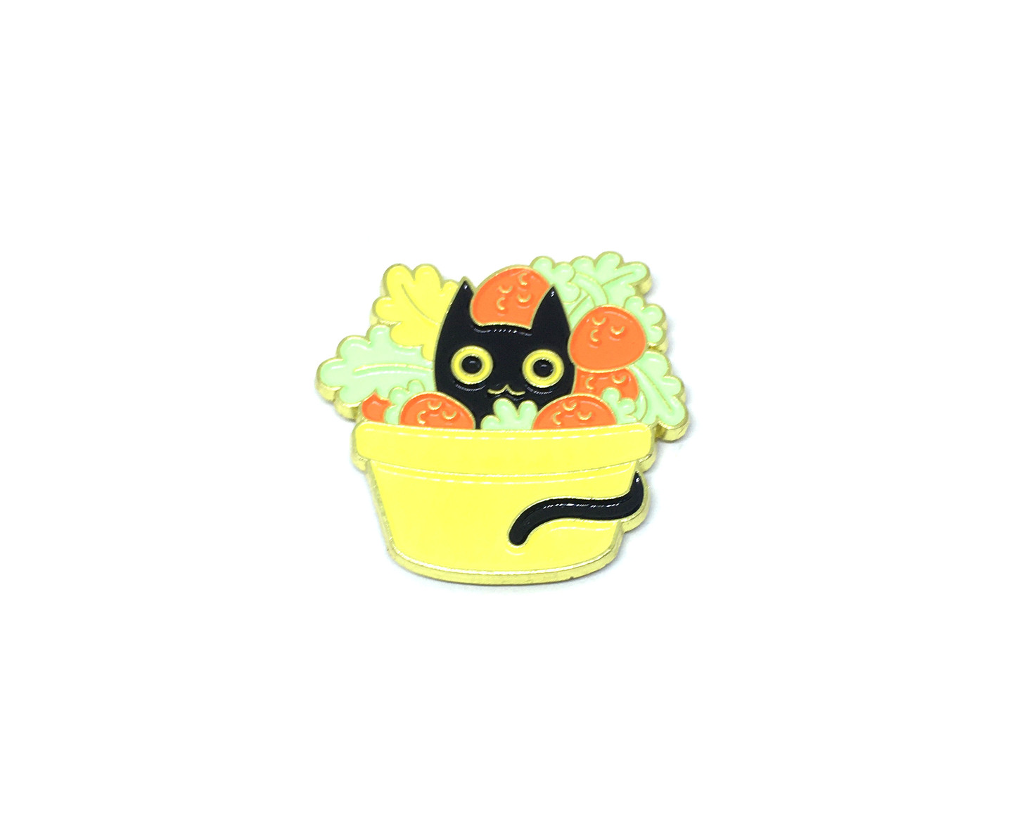 Flower Pot Cat Pin