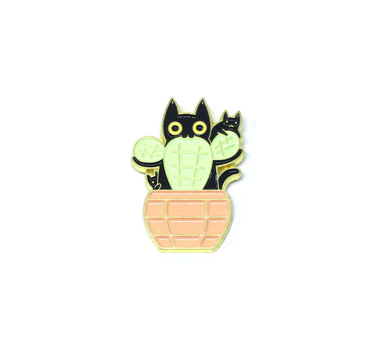 Potted Plant Cats Pin