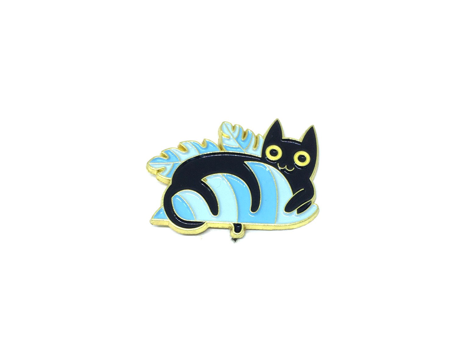 Leaves Cat Pin