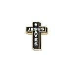 FCRO-046 Jesus Saves Cross Lapel Pin
