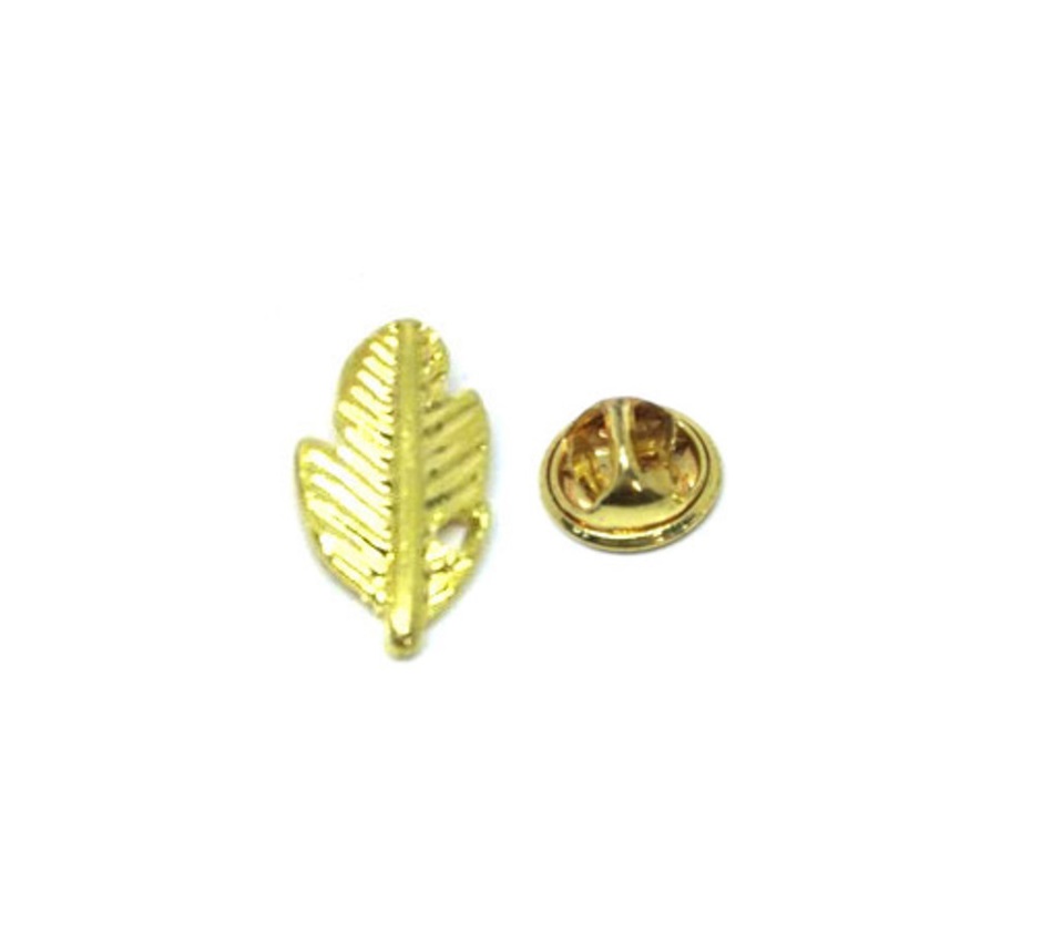 Small Gold Feather Pin