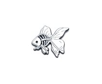 Goldfish White Enamel Pin