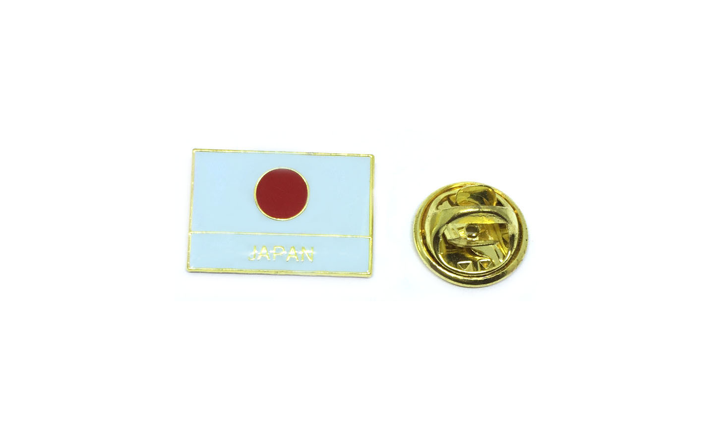 square japan flag-theme pin